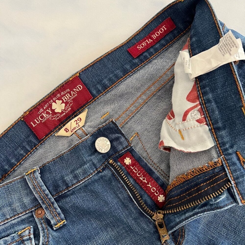 Lucky Sofia Boot Cut Dark Wash Denim Jeans - Picture 6 of 8
